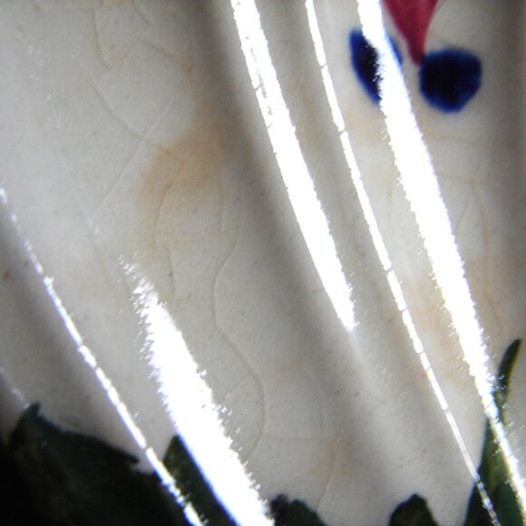 Vtg Blue Ridge Southern Potteries Clam Shell-Shaped Bowl, French Peasant Pattern - Picture 7 of 9